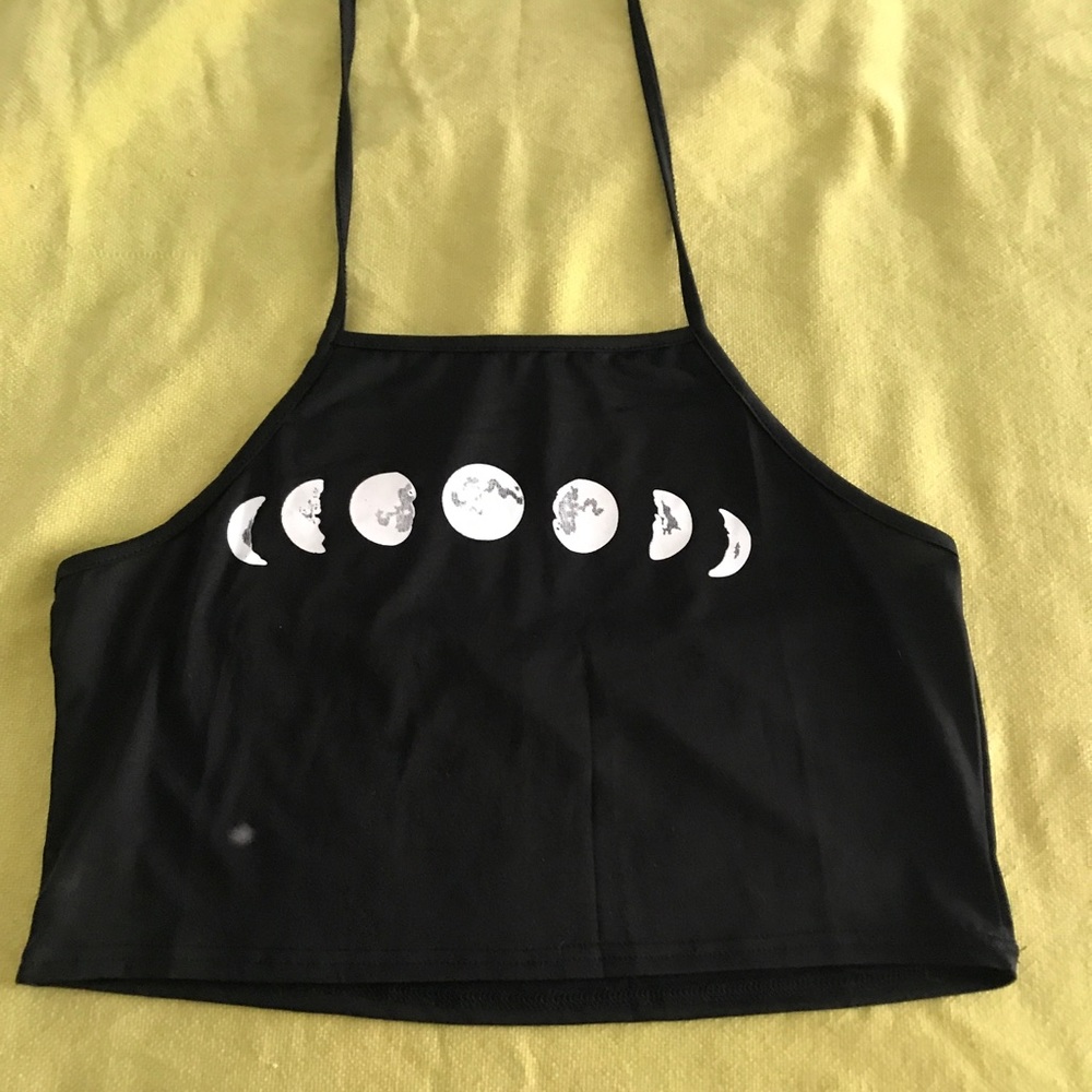 Moon phases crop halter